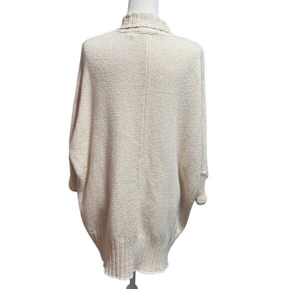 Soft Surroundings Oversized Zip-Front Tunic Cardigan Sweater Cotton Wool (S/M) - Picture 3 of 7
